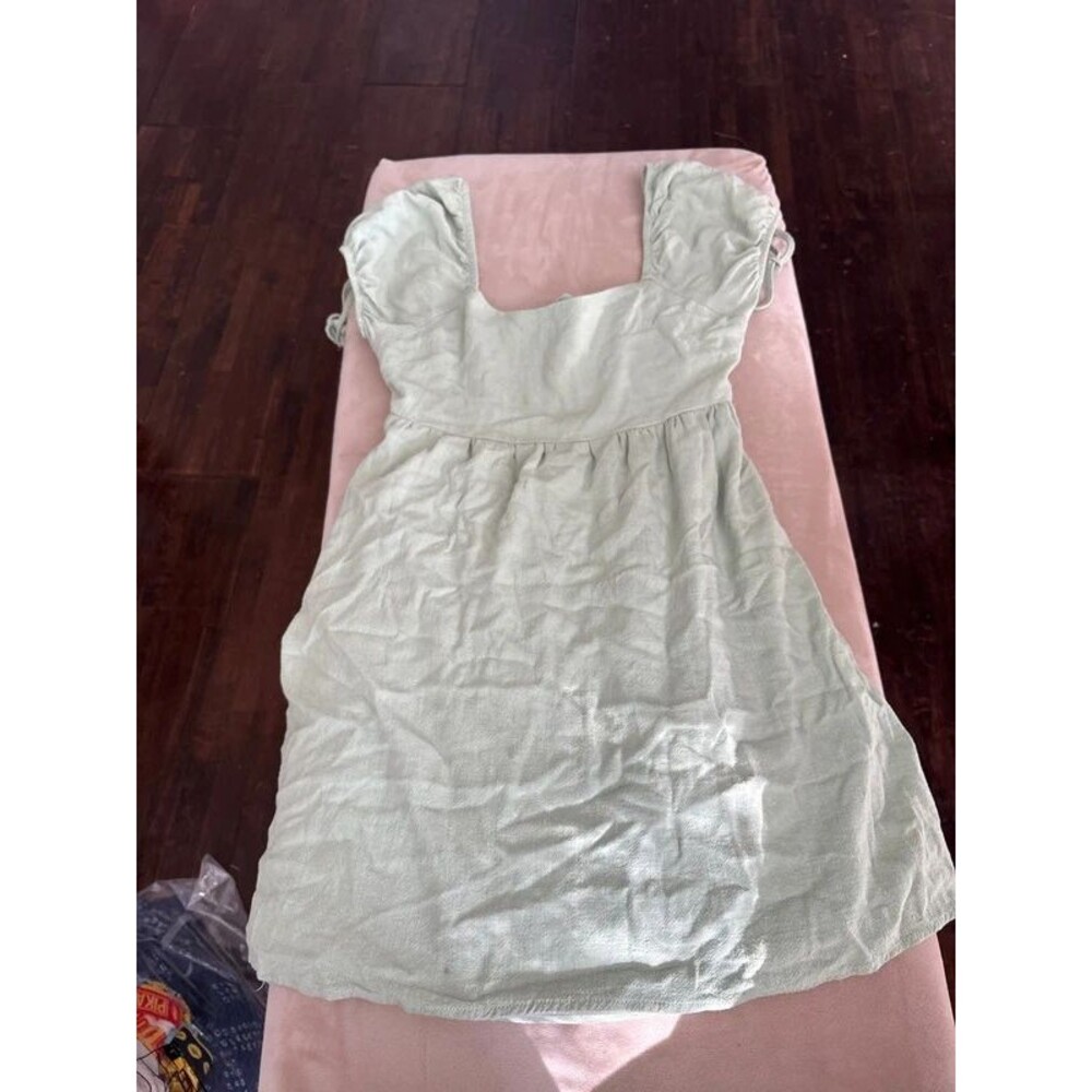 La hearts linen open back dress